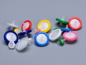 Шприцевые фильтры, 0.45 мкм, диаметр 25 мм, материал - PTFE, белые, стерильные