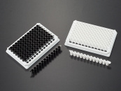 Планшеты иммунологические пластиковые 96-луночыне. Для флуоресценции, стрипованные, 12 х 8 , черный, 10 шт/уп